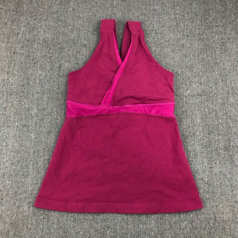 Lululemon pink deep v tank top